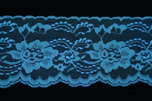 4 Inch Flat Lace, Brilliant Blue (25 yards) MADE IN USA